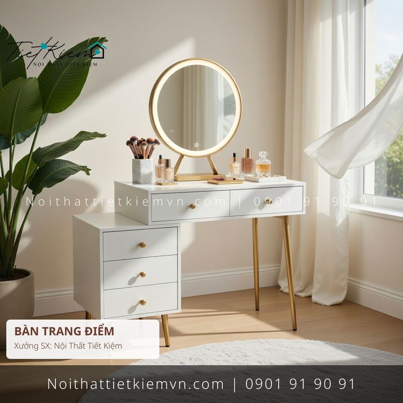 top 3 các mẫu bàn trang điểm đa năng đứng đẹp giá rẻ - Bàn Trang Điểm - Nội Thất Tiết Kiệm