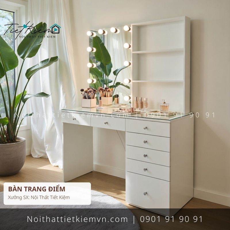 Bàn Trang Điểm đẹp giá rẻ tại Nội Thất Tiết Kiệm HCM top 3 các mẫu bàn trang điểm gỗ nhà phố đẽp giá rẻ - Bàn Trang Điểm - Nội Thất Tiết Kiệm