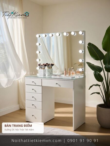 top 39 ban trang diem co ghe sang trong cho showroom gia re