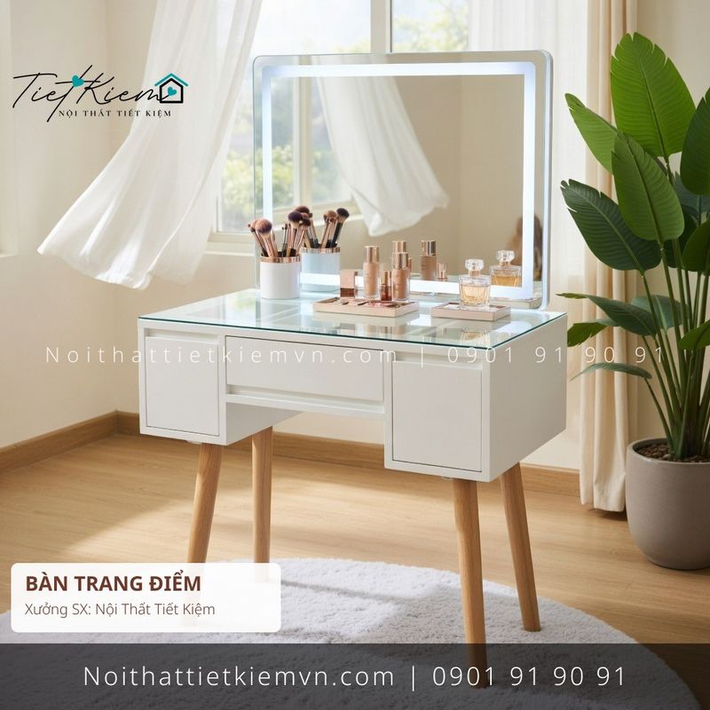 Bàn Trang Điểm đẹp giá rẻ tại Nội Thất Tiết Kiệm HCM top 9 các mẫu bàn trang điểm cửa kính đẽp giá rẻ - Bàn Trang Điểm - Nội Thất Tiết Kiệm