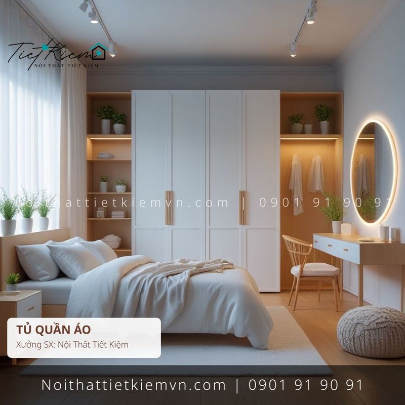 top 99 các mẫu tủ đựng quần áo có gương quận 7 giá rẻ - Tủ Quần Áo - Nội Thất Tiết Kiệm