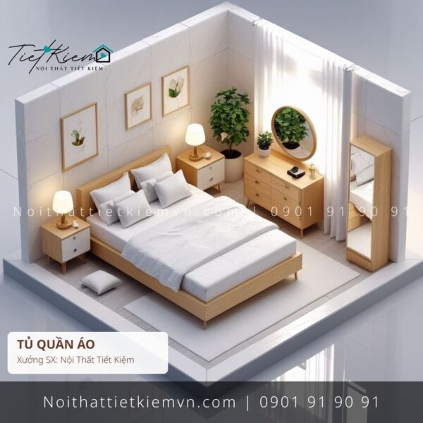 top 99 tủ đựng quần áo biệt thự đẹp giá rẻ 1 Tủ Quần Áo Nội Thất Tiết Kiệm HCM