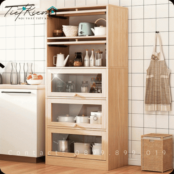kệ để đồ nhà bếp gỗ