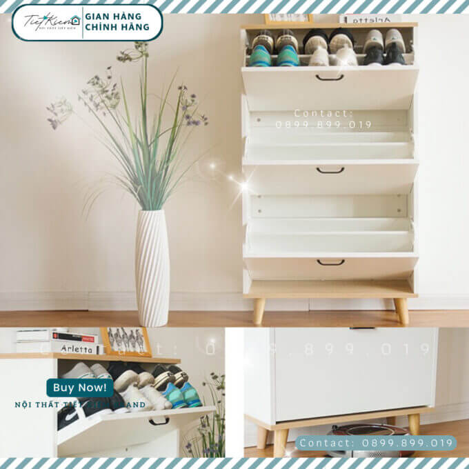 Bố trí tủ giày gỗ thu hút phong thủy 11 tu-giay-go