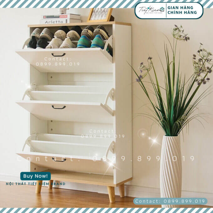 Bố trí tủ giày gỗ thu hút phong thủy 14 tu-giay-go