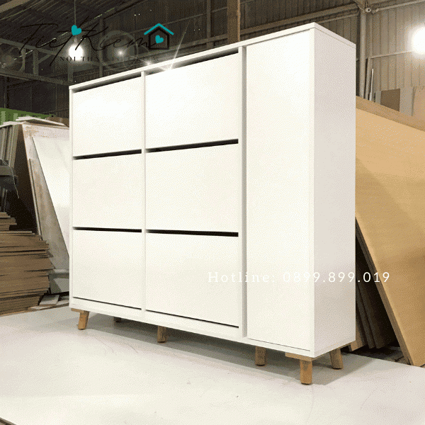 Tủ giày gỗ thông minh 1m4 TG28088 4 tu-giay