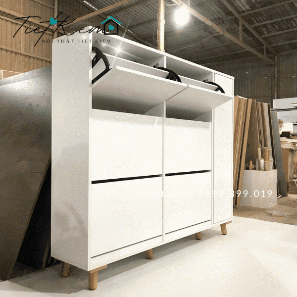 Tủ giày gỗ thông minh 1m4 TG28088 5 tu-giay