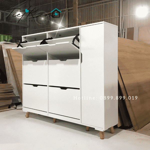 Tủ giày gỗ thông minh 1m4 TG28088 3 tu-giay
