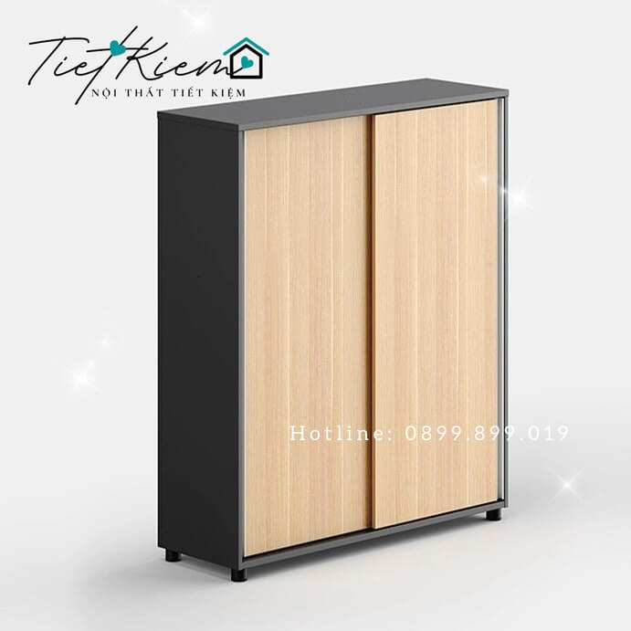 Tủ giày cửa lùa xám chì đẹp TG2517 3 Tủ giầy cửa lùa xám chì